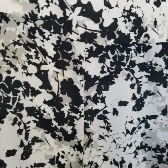 Nue Options Skirt Black And White Size 12P Flared Flouncy - Picture 5 of 7